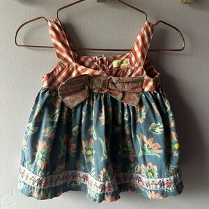 Matilda Jane Blue Floral Bow Top Size 12-18 Months